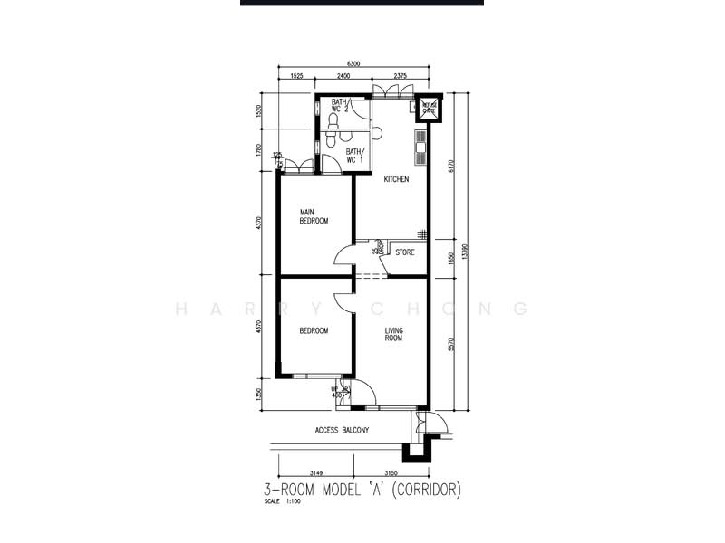 115 Pending Road, 115 Pending Road, 2 Bedrooms, 786 sqft, HDB Flat For Sale, by Harry Chong, 500174101 - PropertyGuru.com.sg