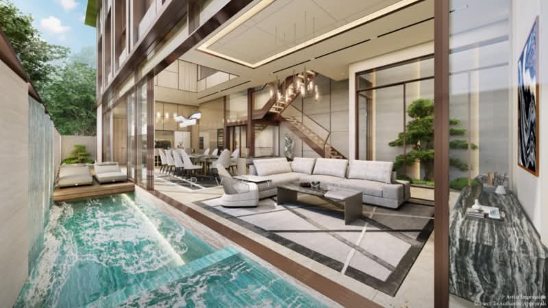 Brand New Semi-detached houses in D15, , 5 Bedrooms, 5,900 sqft, Semi-Detached House For Sale, by Harvey Chia, 500174129 - Living Room - PropertyGuru.com.sg