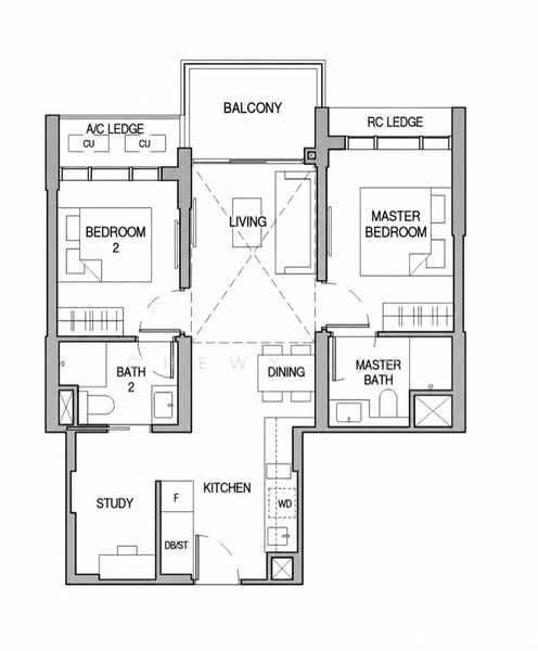 Sceneca Residence, Tanah Merah Kechil Link, 2 Bedrooms, 764 sqft, Condominium For Sale, by Chewy Lim, 500174231 - PropertyGuru.com.sg