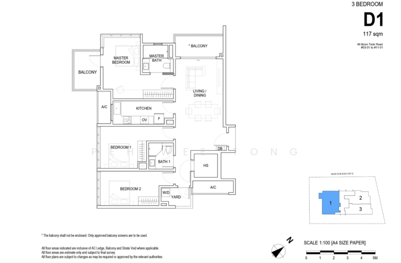The Bronze, 46 Boon Teck Road, 3 Bedrooms, 1,259 sqft, Apartment For Sale, by Peh Wee Tong, 500174371 - PropertyGuru.com.sg