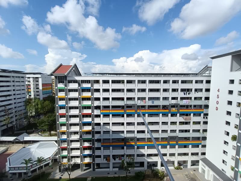 450E Tampines Street 42, 450E Tampines Street 42, 3 Bedrooms, 1,130 sqft, HDB Flat For Sale, by DESMOND TEO, 500174427 - View from Kitchen - PropertyGuru.com.sg