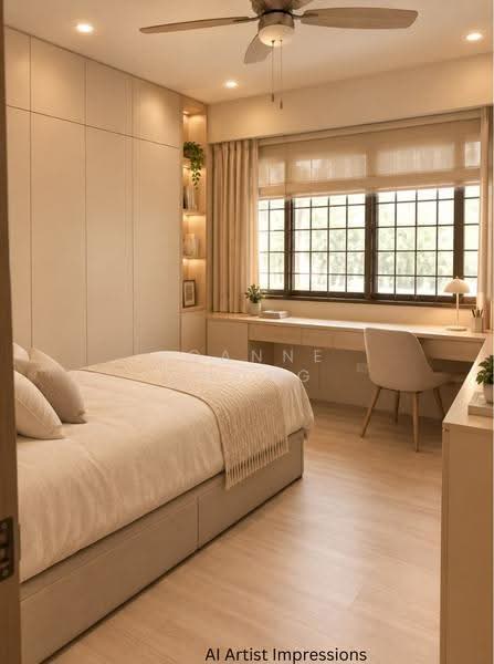 617 Choa Chu Kang North 7, 617 Choa Chu Kang North 7, Dairy Farm / Bukit Panjang / Choa Chu Kang, 3 Bedrooms, 1,152 sqft, HDB Flat For Sale, by Joanne Chong, 500174559 - AI Staged Common Bedroom 1 - PropertyGuru.com.sg