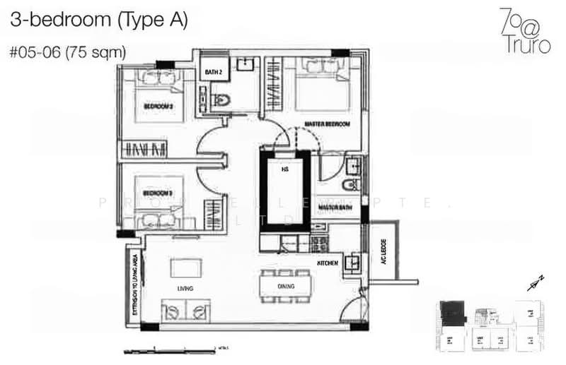 70@Truro, 70 Truro Rd, 3 Bedrooms, 807 sqft, Apartment For Sale, by Kit Toh, 500174566 - PropertyGuru.com.sg