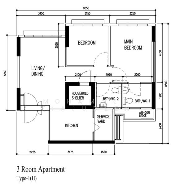 995A Buangkok Crescent, 995A Buangkok Crescent, 2 Bedrooms, 721 sqft, HDB Flat For Sale, by Mohammed Fiajudeen, 500174602 - PropertyGuru.com.sg