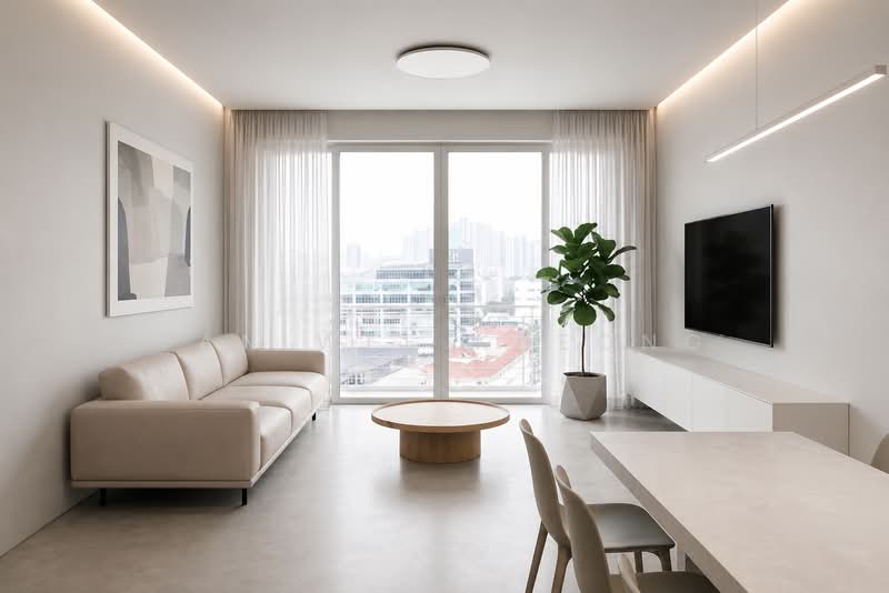 Citylights, 80 Jellicoe Road, 3 Bedrooms, 1,442 sqft, Condominium For Sale, by Tan Wee Kheong, 500174816 - Living Room - PropertyGuru.com.sg
