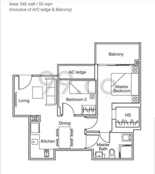 Casa Aerata, 9 Lorong 26 Geylang, 2 Bedrooms, 592 sqft, Apartment For Sale, by Ding S.Z, 500174841 - PropertyGuru.com.sg