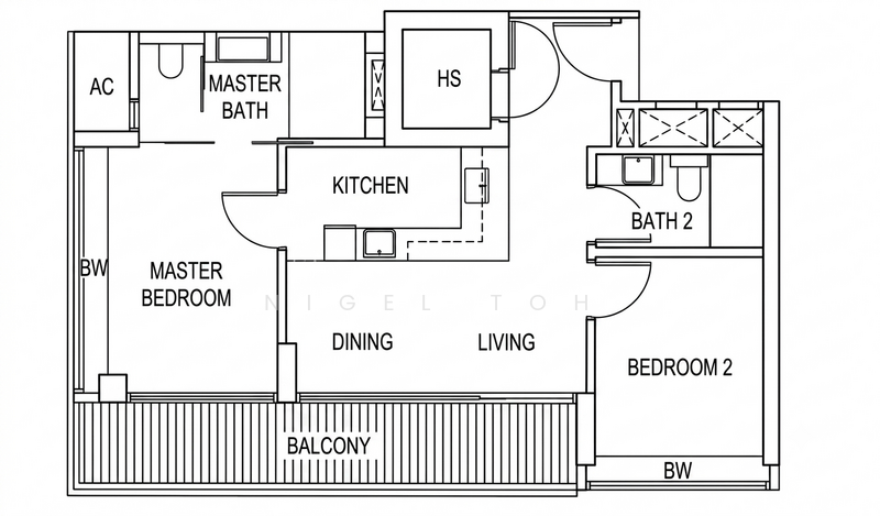 The Cape, 25 Amber Road, 2 Bedrooms, 850 sqft, Apartment For Rent, by Nigel Toh, 500174886 - PropertyGuru.com.sg
