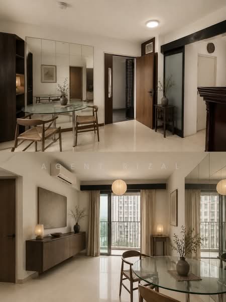 37 Margaret Drive, 37 Margaret Drive, 2 Bedrooms, 699 sqft, HDB Flat For Sale, by Agent Rizal, 500174956 - AI - Wabi Sabi themed Living area - PropertyGuru.com.sg