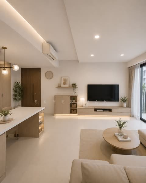 Bellewaters, 29 Anchorvale Crescent, 4 Bedrooms, 1,335 sqft, Executive Condominium For Sale, by Skyes Pan, 500174982 - Living Room - PropertyGuru.com.sg