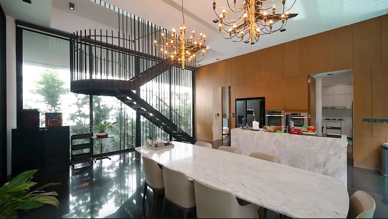 CONTEMPORARY BUNGALOW IN GOODMAN ROAD ENCLAVE, 1km to Kong Hwa and Tanjong Katong Primary Schools, 5 Bedrooms, 7,000 sqft, Bungalow House For Sale, by Benjamin Soh, 500174993 - Dining Room - PropertyGuru.com.sg