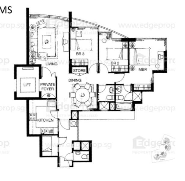 Palm Gardens, 2A Hong San Walk, 3 Bedrooms, 1,206 sqft, Condominium For Sale, by Goh Zhen An, 500175076 - PropertyGuru.com.sg