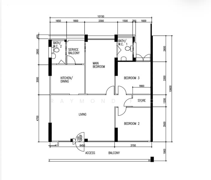 154 Jalan Teck Whye, 154 Jalan Teck Whye, 3 Bedrooms, 1,076 sqft, HDB Flat For Sale, by Raymond Foo, 500175083 - PropertyGuru.com.sg