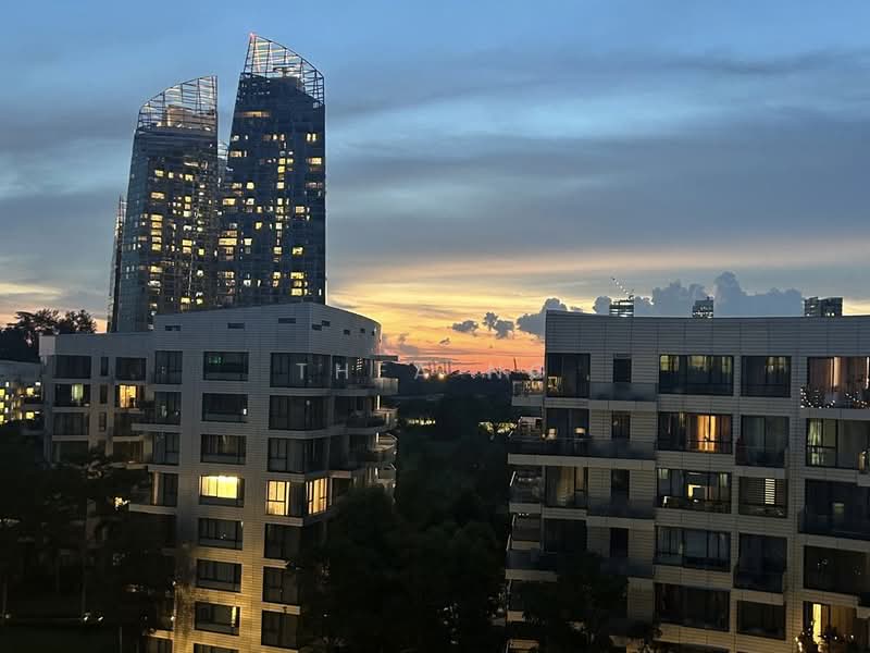 Caribbean at Keppel Bay, 44 Keppel Bay Drive, 3 Bedrooms, 1,356 sqft, Condominium For Sale, by Thea Ng, 500175101 - Night view from balcony - PropertyGuru.com.sg