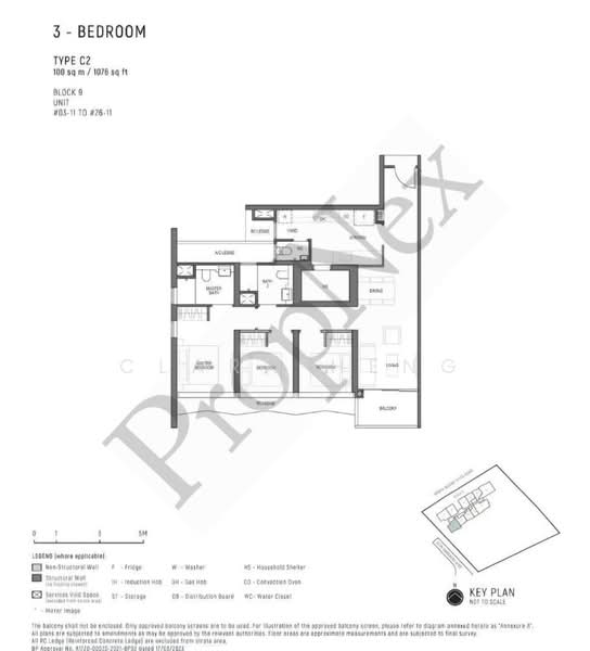 Blossoms By The Park, 9 Slim Barracks Rise, 3 Bedrooms, 1,076 sqft, Condominium For Sale, by Clara Heng, 500175165 - PropertyGuru.com.sg