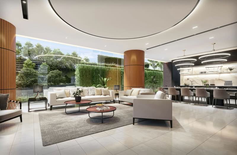 Blossoms By The Park, 9 Slim Barracks Rise, 3 Bedrooms, 1,076 sqft, Condominium For Sale, by Clara Heng, 500175165 - Living Room - PropertyGuru.com.sg