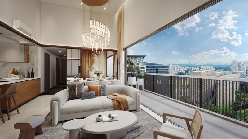 Blossoms By The Park, 9 Slim Barracks Rise, 3 Bedrooms, 1,076 sqft, Condominium For Sale, by Clara Heng, 500175165 - Living Room - PropertyGuru.com.sg