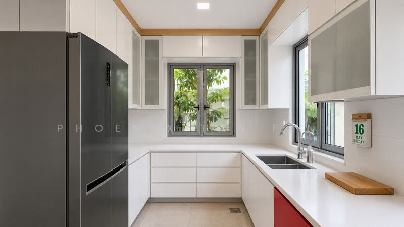 Freehold Wide Frontage Semi-D With Basement, Lift & 6 Ensuites near Serangoon Garden Circles, , 7 Bedrooms, 5,880 sqft, Semi-Detached House For Sale, by Phoenix Tan Feng Huang, 500175204 - Kitchen - PropertyGuru.com.sg