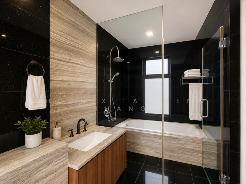 Freehold Wide Frontage Semi-D With Basement, Lift & 6 Ensuites near Serangoon Garden Circles, , 7 Bedrooms, 5,880 sqft, Semi-Detached House For Sale, by Phoenix Tan Feng Huang, 500175204 - Bathroom - PropertyGuru.com.sg