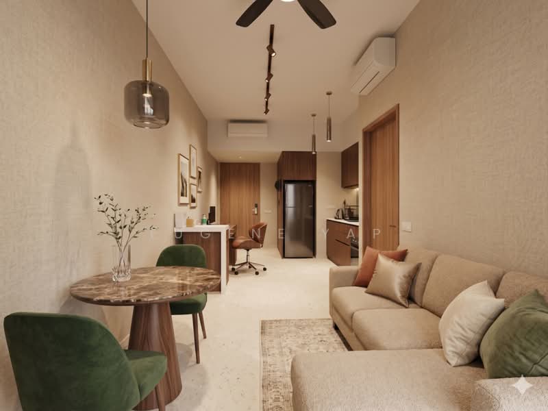 D'Nest, 131 Pasir Ris Grove, 1 Bedroom, 570 sqft, Condominium For Rent, by Eugene Yap, 500175457 - Living Room (Artistic Impression) - PropertyGuru.com.sg