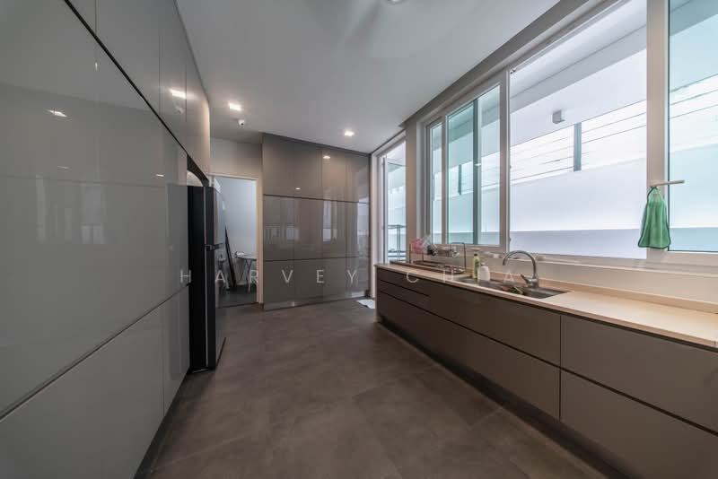 Rebuilt 3.5 storey freehold bungalow in Bartley Serangoon Enclave, , 7 Bedrooms, 6,300 sqft, Detached House For Sale, by Harvey Chia, 500175782 - Wet Kitchen with Modern Cabinetry - PropertyGuru.com.sg