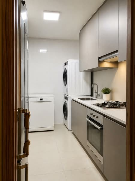 FLO Residence, 13 Punggol Field Walk, 2 Bedrooms, 786 sqft, Condominium For Sale, by Adrian Tan, 500175872 - Kitchen - PropertyGuru.com.sg