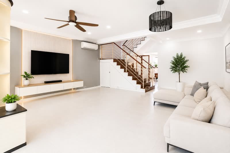 Rare Terrace 3 mins walk to Kovan MRT, , 4 Bedrooms, 2,800 sqft, Terraced House For Sale, by Joshua Foo, 500176001 - Living Room - PropertyGuru.com.sg