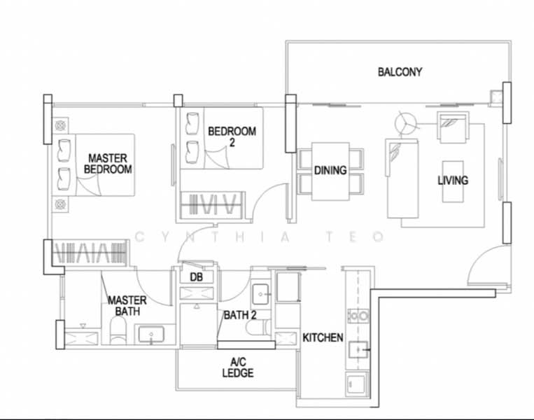FLO Residence, 13 Punggol Field Walk, 2 Bedrooms, 786 sqft, Condominium For Sale, by Cynthia Teo, 500176022 - PropertyGuru.com.sg