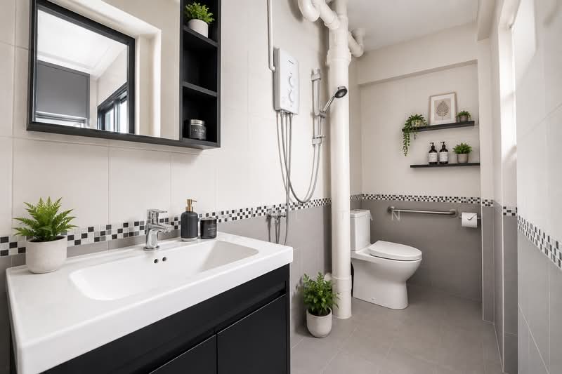C.H.E.A.P | High Floor | 5-Room Corner Unit | Almost Private Lift HDB RARE, Jurong West Avenue 1 | Jurong West Street 42, 3 Bedrooms, 1,453 sqft, HDB Flat For Sale, by Gabriel Tan, 500176242 - Bathroom - PropertyGuru.com.sg