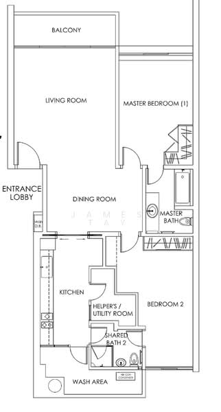 The Draycott, 50 Draycott Park, 2 Bedrooms, 1,345 sqft, Condominium For Sale, by James Tay, 500176244 - PropertyGuru.com.sg