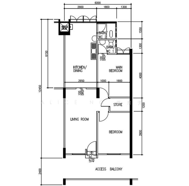 404 Ang Mo Kio Avenue 10, 404 Ang Mo Kio Avenue 10, 2 Bedrooms, 721 sqft, HDB Flat For Rent, by Alice Ng 黄素芳, 500176254 - PropertyGuru.com.sg
