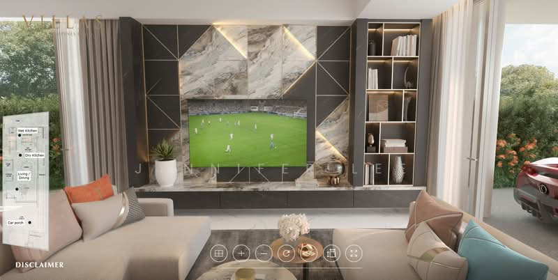Villas @ Old Tampines Road, 30 Old Tampines Road, 5 Bedrooms, 4,166 sqft, Semi-Detached House For Sale, by Jennifer Lee, 500176557 - Living Room - PropertyGuru.com.sg