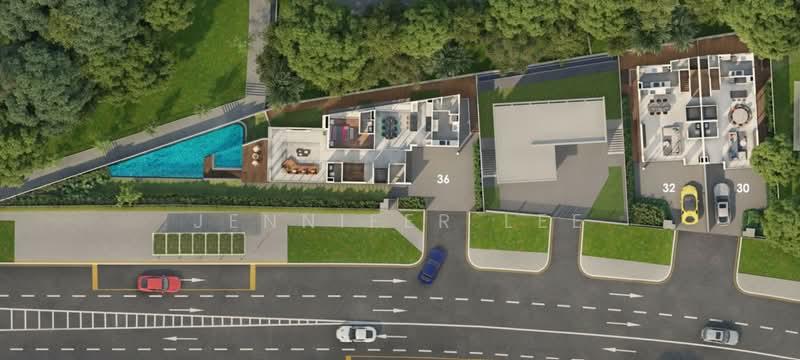Villas @ Old Tampines Road, 30 Old Tampines Road, 5 Bedrooms, 4,166 sqft, Semi-Detached House For Sale, by Jennifer Lee, 500176557 - Living Room - PropertyGuru.com.sg