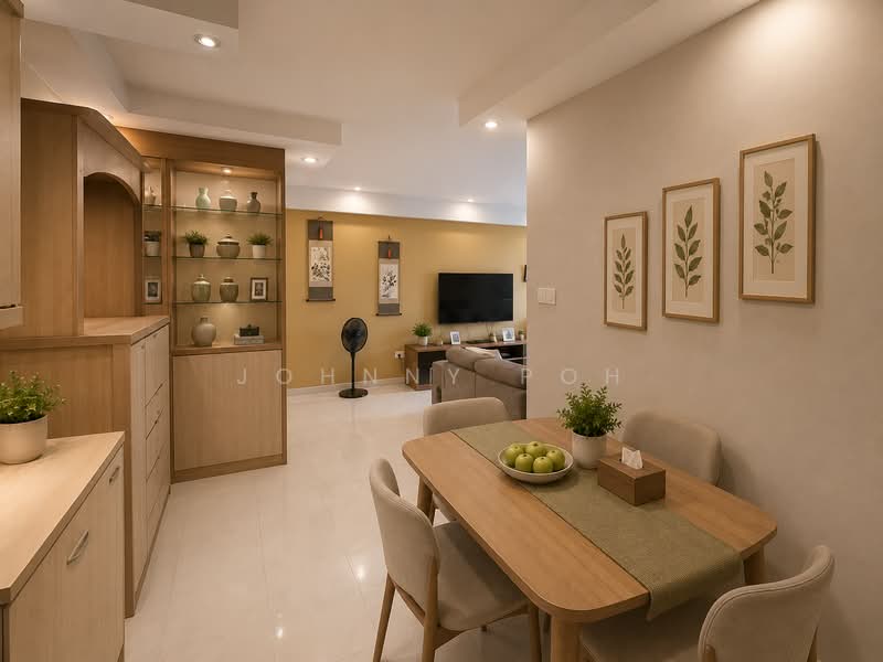 318A Anchorvale Link, 318A Anchorvale Link, 3 Bedrooms, 1,184 sqft, HDB Flat For Sale, by Johnny Poh, 500176751 - Living Room / Dining Room - PropertyGuru.com.sg