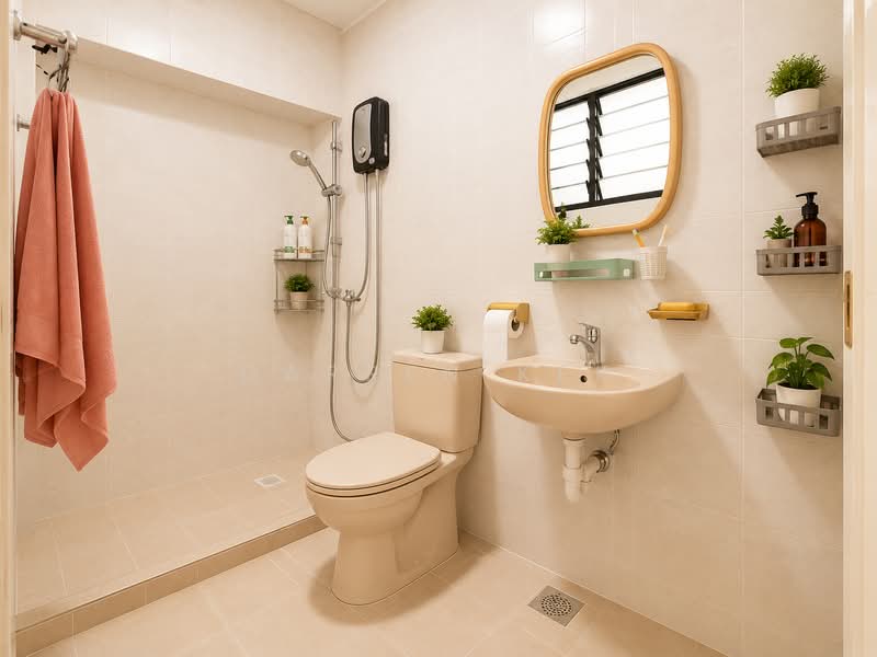 640 Jurong West Street 61, 640 Jurong West Street 61, 3 Bedrooms, 1,076 sqft, HDB Flat For Sale, by Darren Kek, 500176752 - Common Bathroom - PropertyGuru.com.sg