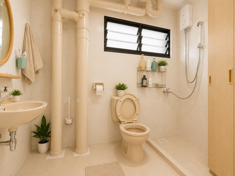 640 Jurong West Street 61, 640 Jurong West Street 61, 3 Bedrooms, 1,076 sqft, HDB Flat For Sale, by Darren Kek, 500176752 - Master Bathroom - PropertyGuru.com.sg