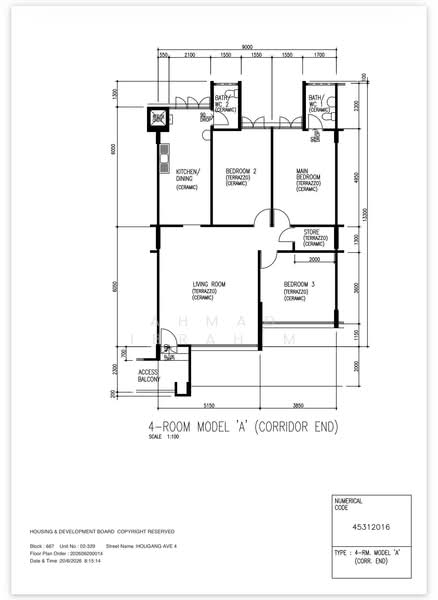 667 Hougang Avenue 4, 667 Hougang Avenue 4, 3 Bedrooms, 1,108 sqft, HDB Flat For Sale, by Ahmad Ibrahim, 500177262 - PropertyGuru.com.sg