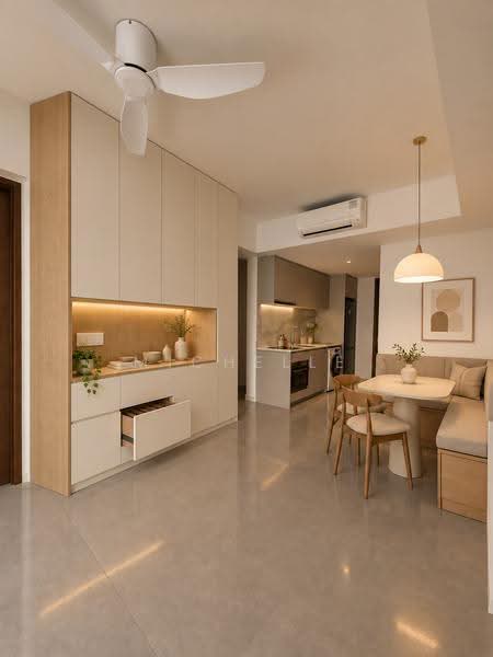 Grand Dunman, 10 Dunman Road, East Coast / Marine Parade, 2 Bedrooms, 775 sqft, Condominium For Sale, by Michelle Ang, 500177270 - Spacious Dining space with storage - PropertyGuru.com.sg