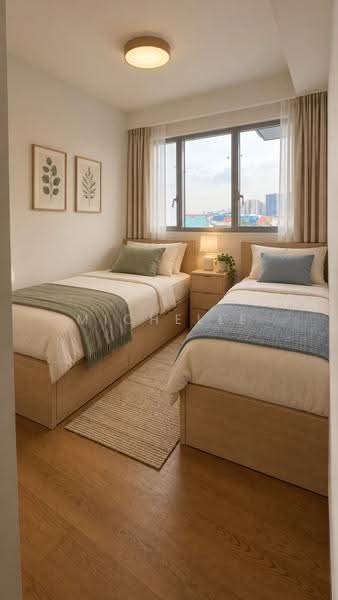 Grand Dunman, 10 Dunman Road, East Coast / Marine Parade, 2 Bedrooms, 775 sqft, Condominium For Sale, by Michelle Ang, 500177270 - 2nd Bedroom with twin bed - PropertyGuru.com.sg