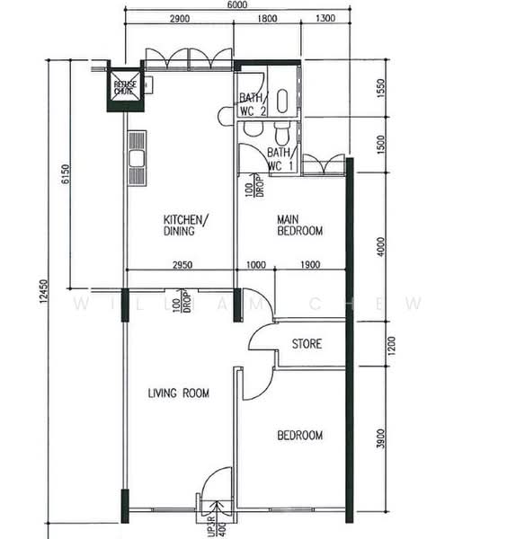 180 Ang Mo Kio Avenue 5, 180 Ang Mo Kio Avenue 5, 2 Bedrooms, 732 sqft, HDB Flat For Sale, by William Chew, 500177760 - PropertyGuru.com.sg