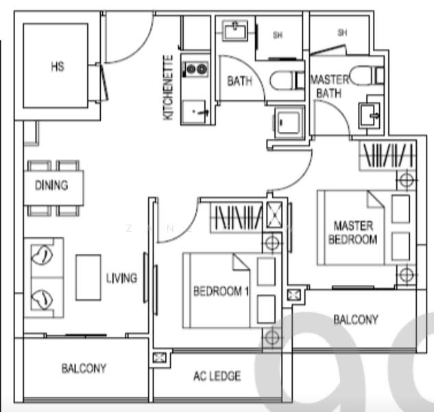 Kensington Square, 2 Jalan Lokam, 2 Bedrooms, 614 sqft, Apartment For Sale, by Zane Chew, 500177776 - PropertyGuru.com.sg