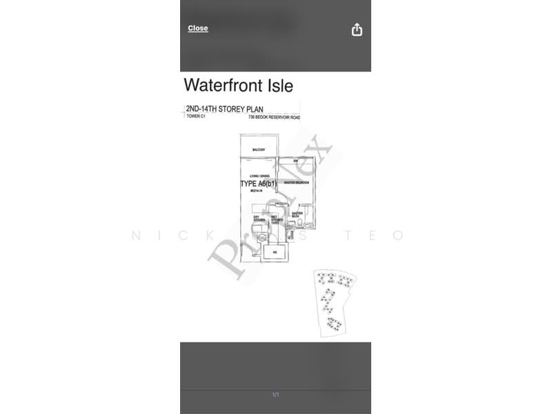 Waterfront Isle, 738 Bedok Reservoir Road, 1 Bedroom, 624 sqft, Condominium For Sale, by Nick C.S Teo, 500178019 - PropertyGuru.com.sg