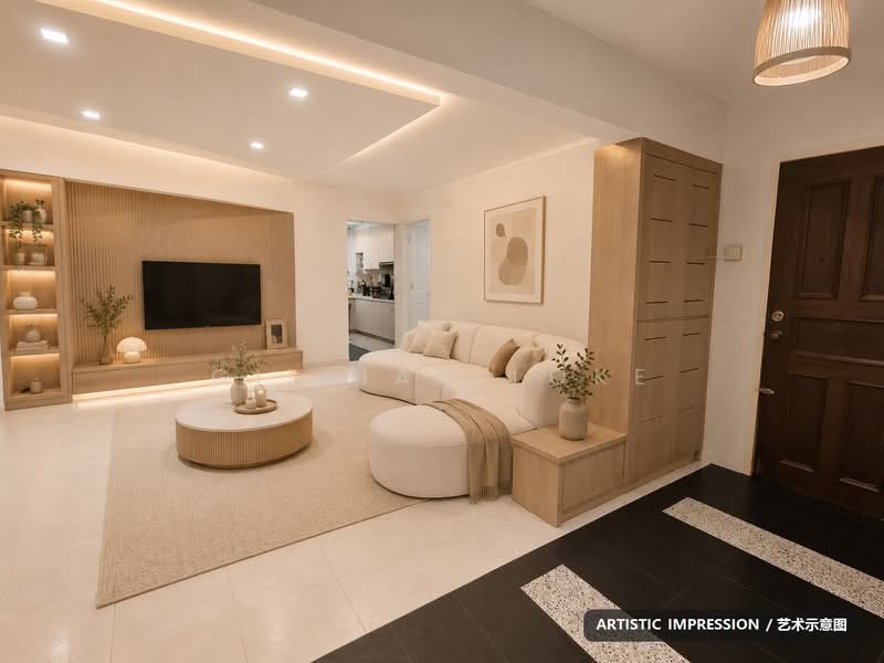 912 Tampines Street 91, 912 Tampines Street 91, 3 Bedrooms, 1,432 sqft, HDB Flat For Sale, by Gillian Loke, 500178069 - Living Room - PropertyGuru.com.sg