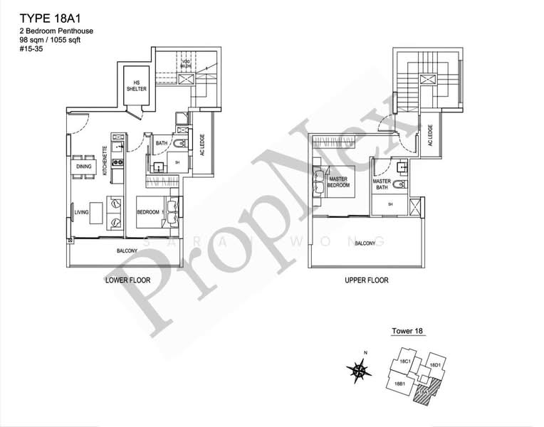 D16 Penthouse Unit, Next to MRT!, , 2 Bedrooms, 1,055 sqft, Condominium For Sale, by Sarah Wong, 500178401 - PropertyGuru.com.sg