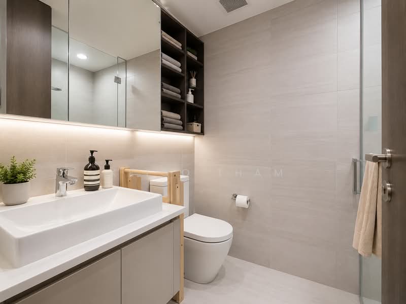 Lake Grande, 6 Jurong Lake Link, 3 Bedrooms, 904 sqft, Condominium For Rent, by Keigo Tham, 500178441 - Common Bathroom - PropertyGuru.com.sg