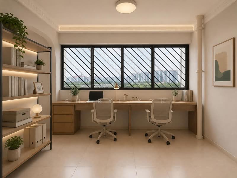 170 Bukit Batok West Avenue 8, 170 Bukit Batok West Avenue 8, 3 Bedrooms, 1,442 sqft, HDB Flat For Sale, by Sheryl Koh, 500178546 - ID Rendered (Study Room) - PropertyGuru.com.sg