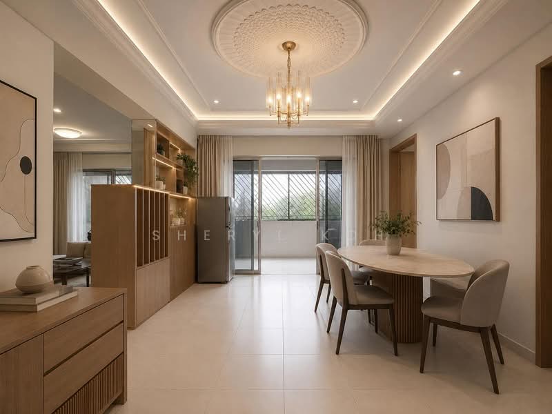 170 Bukit Batok West Avenue 8, 170 Bukit Batok West Avenue 8, 3 Bedrooms, 1,442 sqft, HDB Flat For Sale, by Sheryl Koh, 500178546 - ID Rendered (Dining Room) - PropertyGuru.com.sg