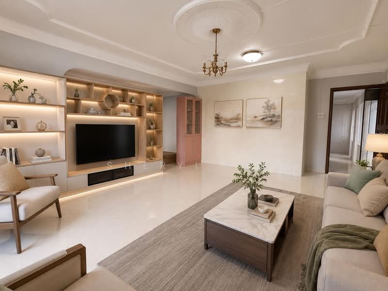 170 Bukit Batok West Avenue 8, 170 Bukit Batok West Avenue 8, 3 Bedrooms, 1,442 sqft, HDB Flat For Sale, by Sheryl Koh, 500178546 - ID Rendered (Living Room) - PropertyGuru.com.sg