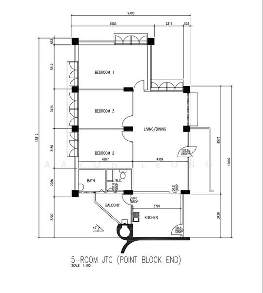 1km to Rulang Primary, Near Mrt, Rare Spacious 5 Room Flat, , 3 Bedrooms, 1,291 sqft, HDB Flat For Sale, by Aaron Leong, 500178678 - PropertyGuru.com.sg