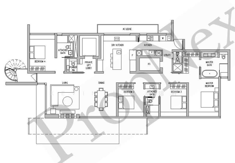 Rare Freehold Penthouse w Private Pool For Sale @ Leedon Heights!, , 4 Bedrooms, 3,767 sqft, Condominium For Sale, by Kevin Aw 胡锦胜, 500178698 - PropertyGuru.com.sg
