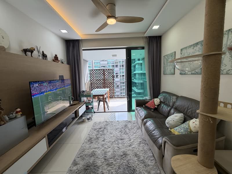 The Topiary, 19 Fernvale Lane, 3 Bedrooms, 1,055 sqft, Executive Condominium For Sale, by Eddy Ong 王握澐, 500178705 - Living Room - PropertyGuru.com.sg